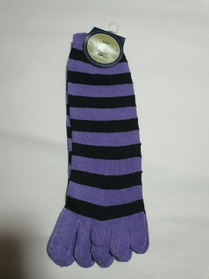 Kids Snugaloo Super Soft 5 Toe Purple & Black Novelty Socks RRP 2.99 CLEARANCE XL 1